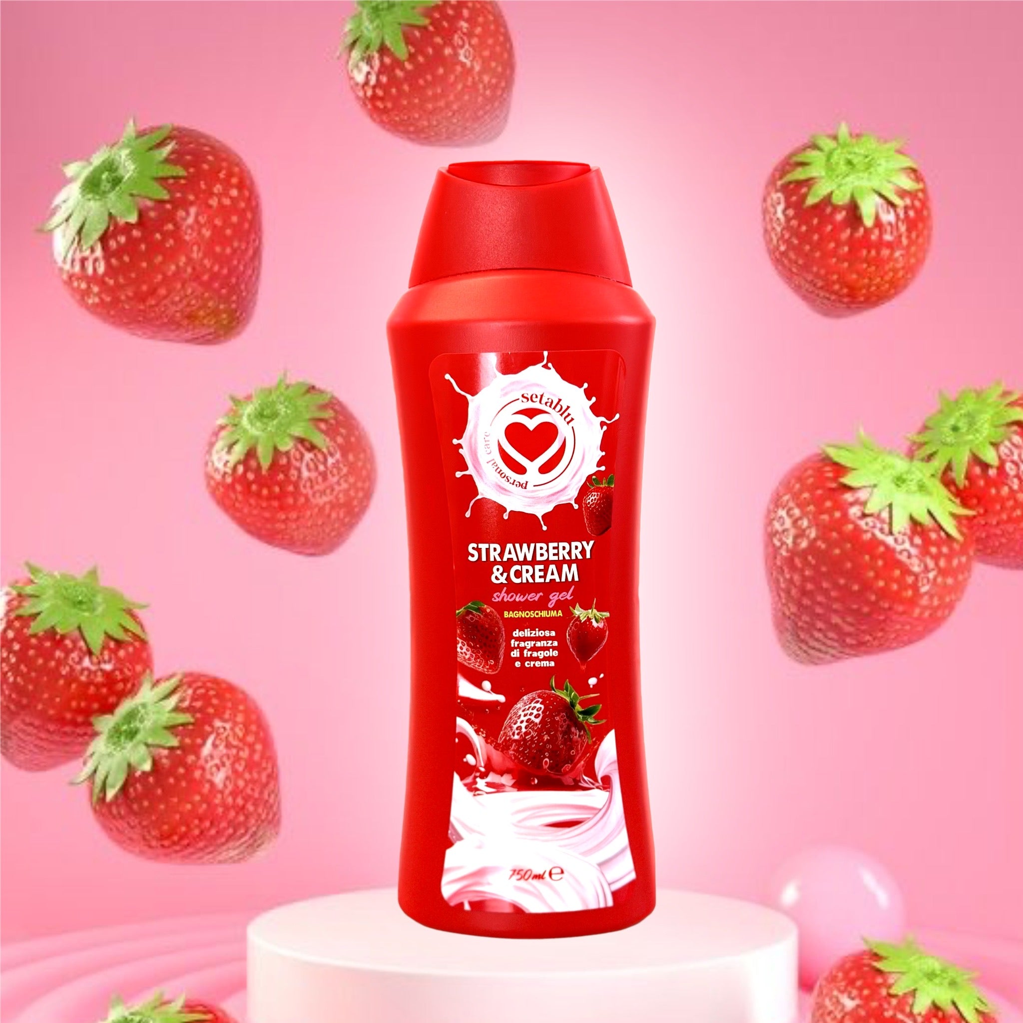 Bagnoschiuma Fragola e Crema 🍓