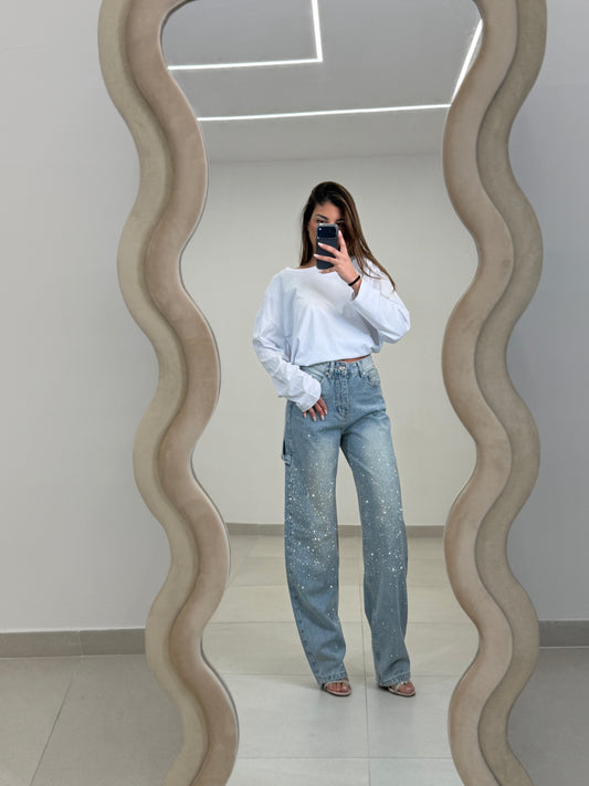 Jeans SCINTILLIO BALLON lavaggio chiaro- TAGLIA XS 34eu