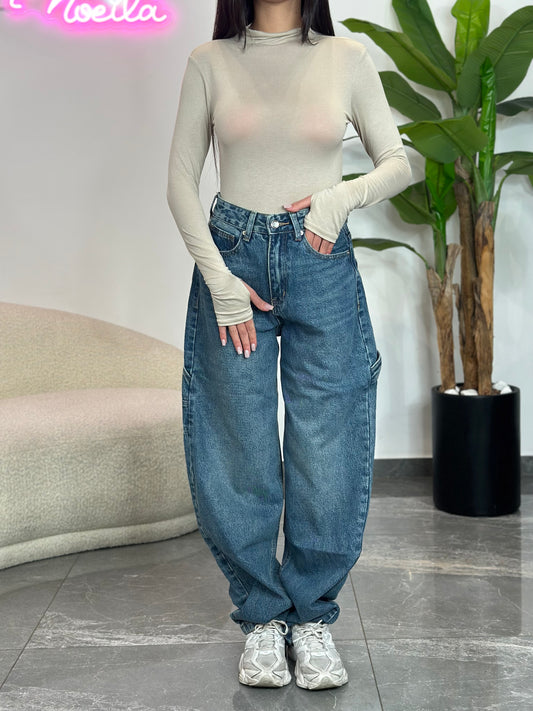 Jeans Ballon Blu