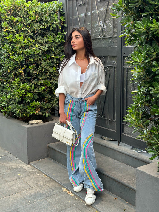 Jeans arcobaleno