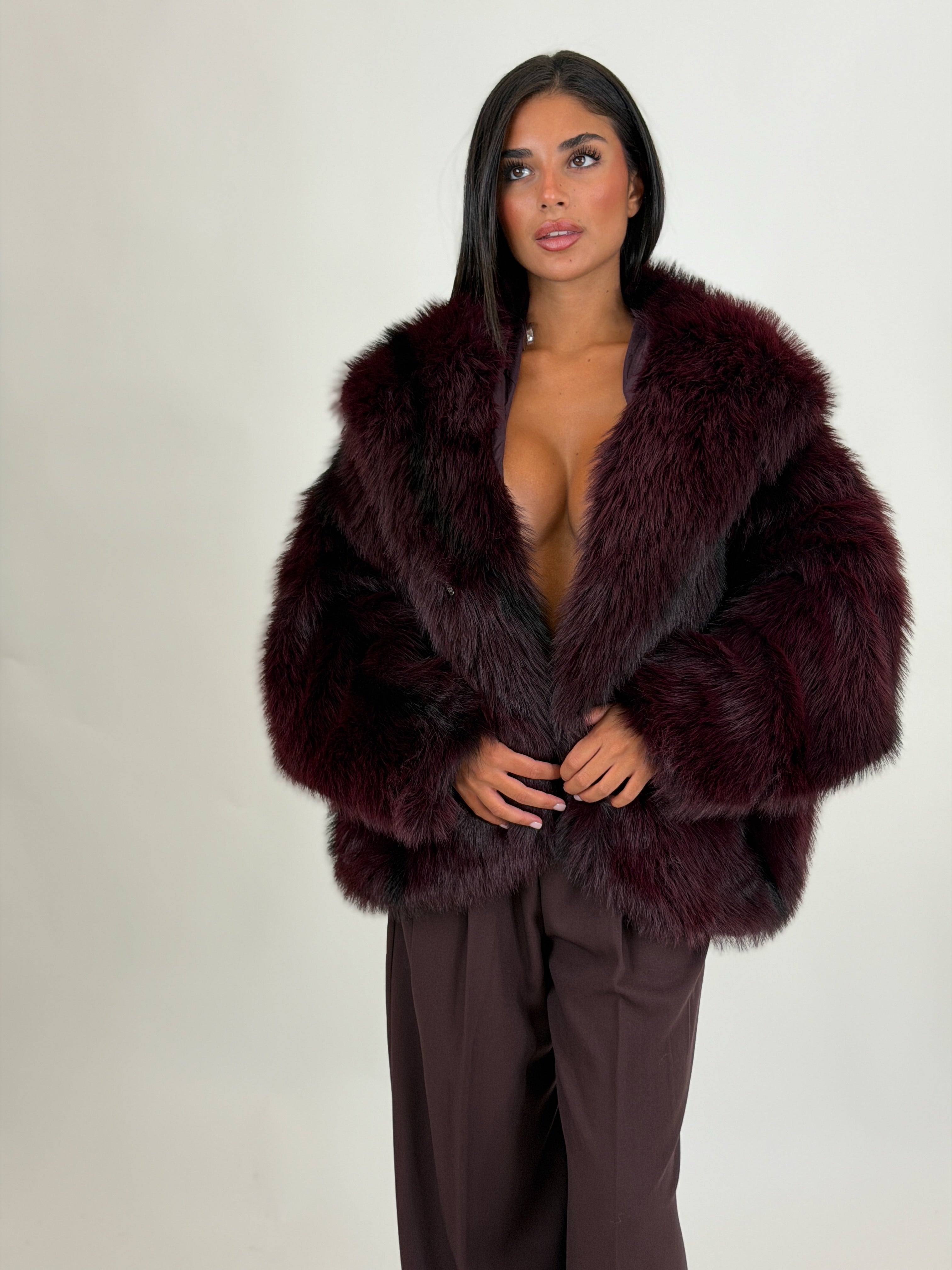 Eco fur Russian cappuccio