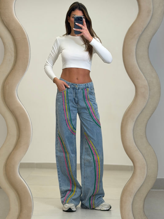 Jeans arcobaleno