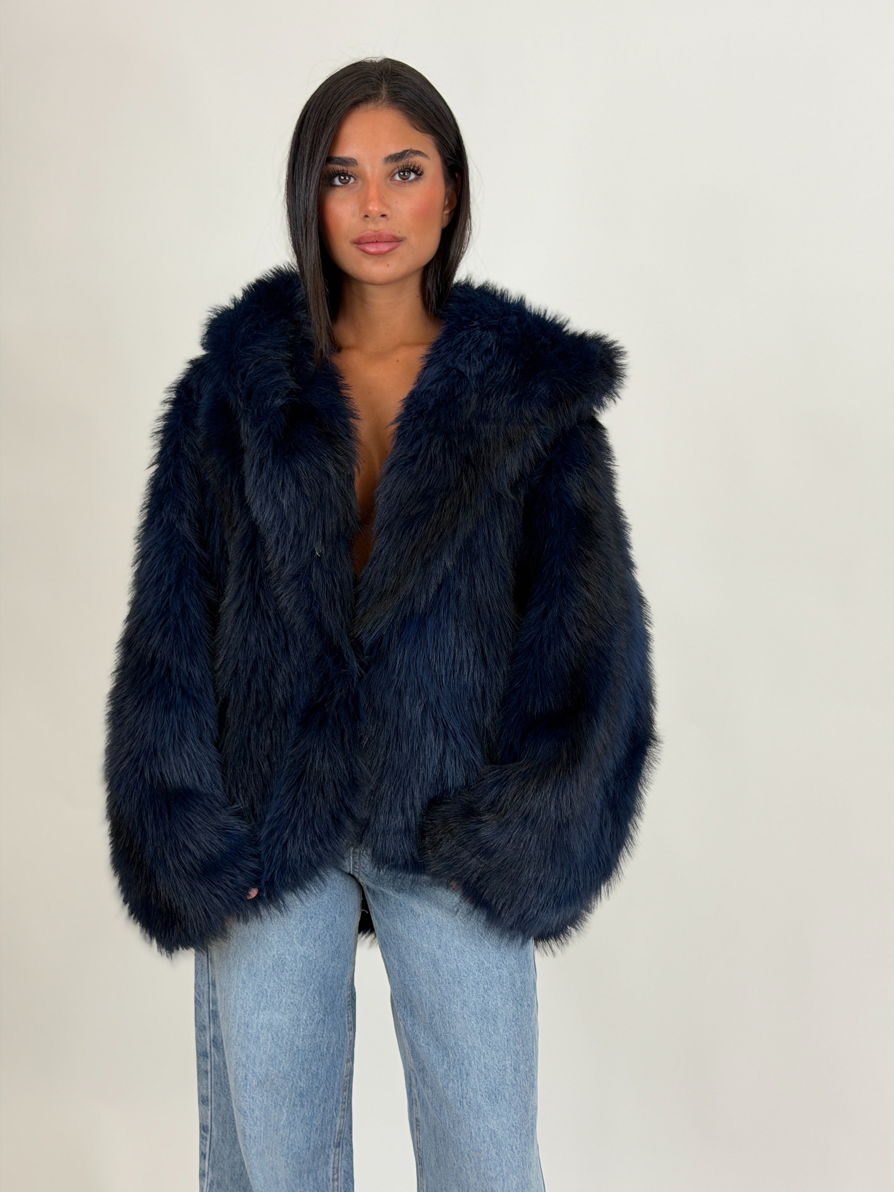 Eco fur Russian cappuccio