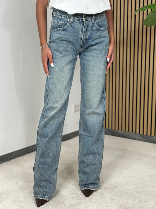 Jeans wide sabbiato
