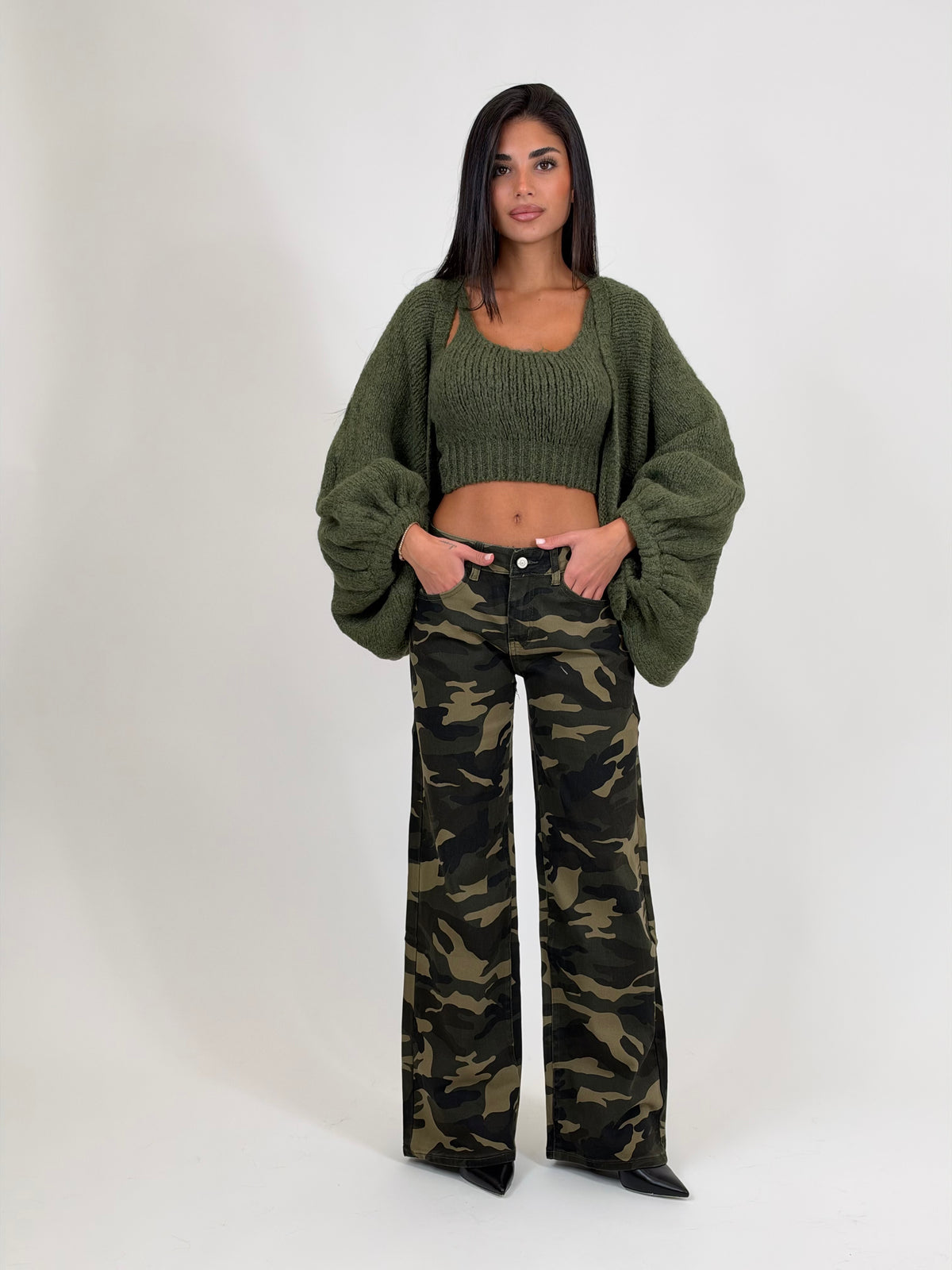 Jean vert militaire