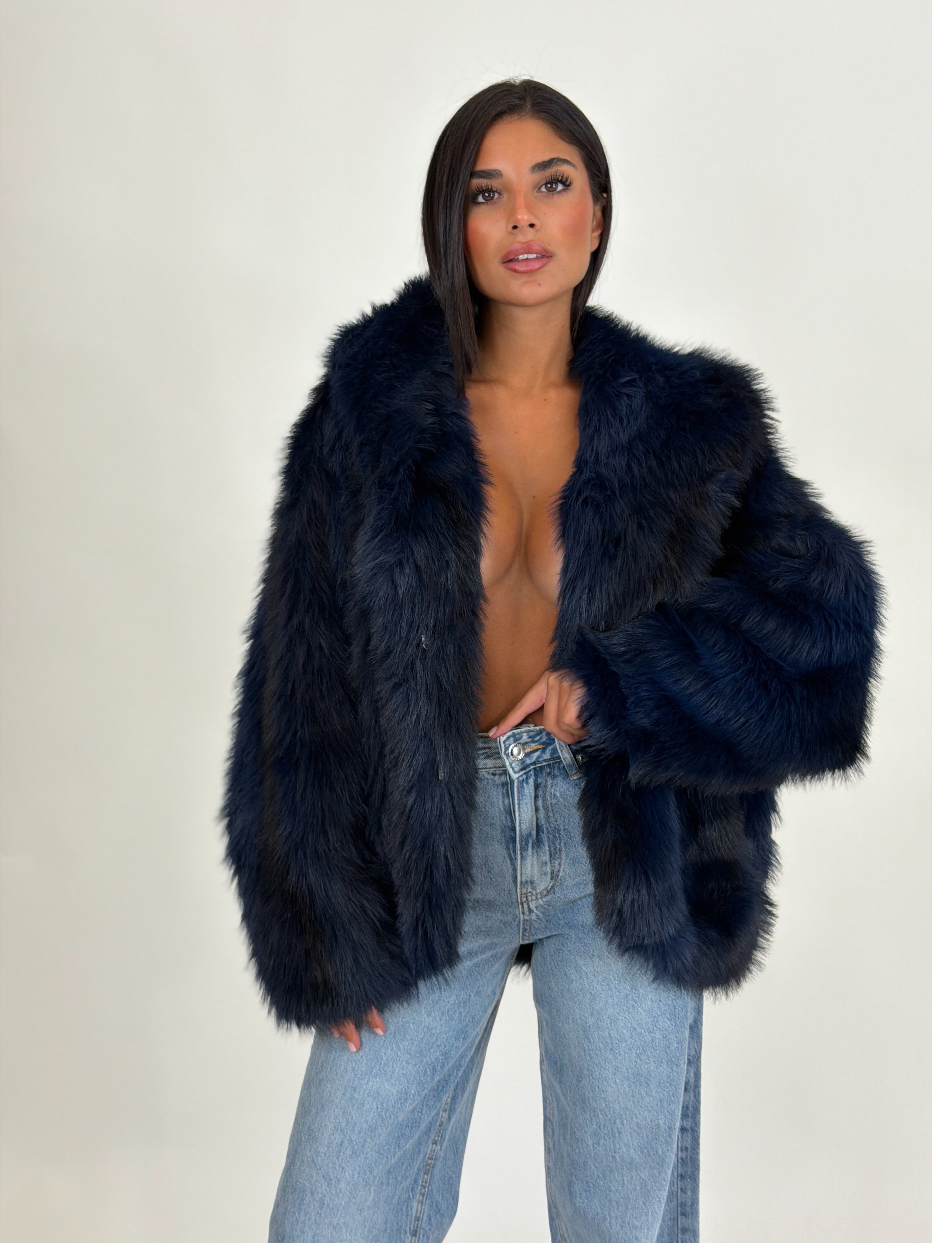 Eco fur Russian cappuccio