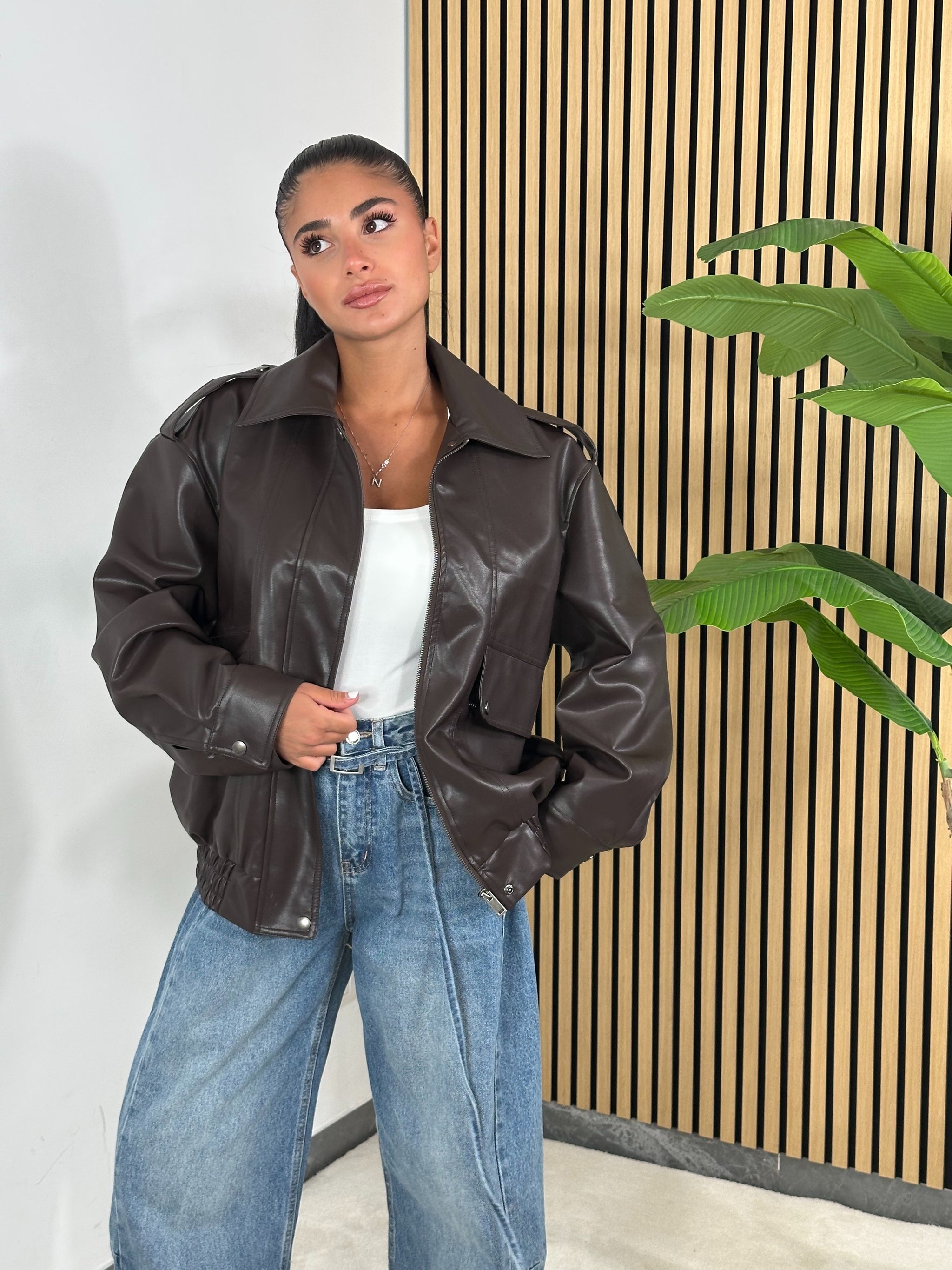 Bomber Oversize Ecopelle