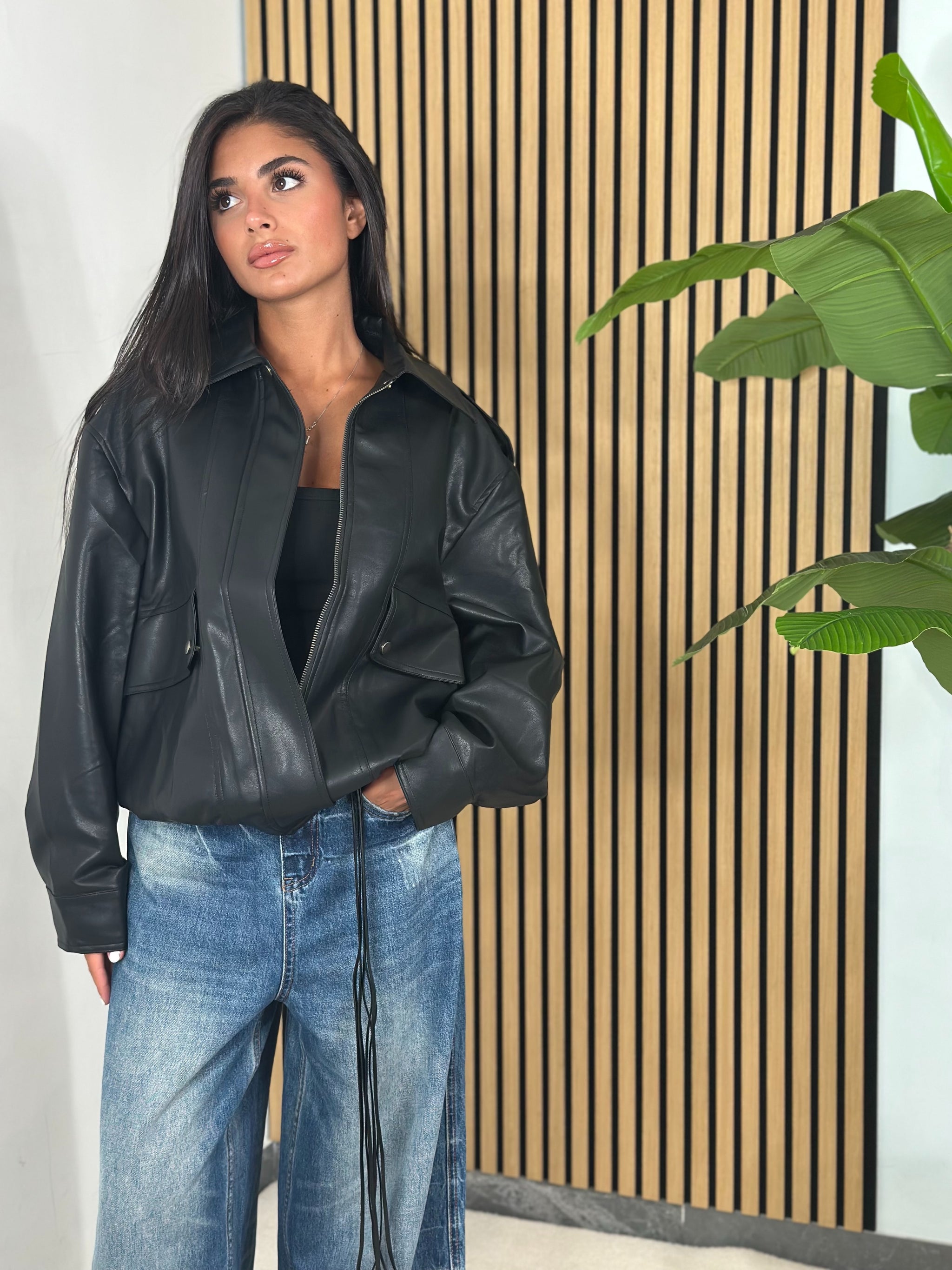 Bomber Oversize Ecopelle