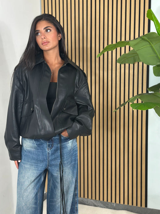 Bomber Oversize Ecopelle