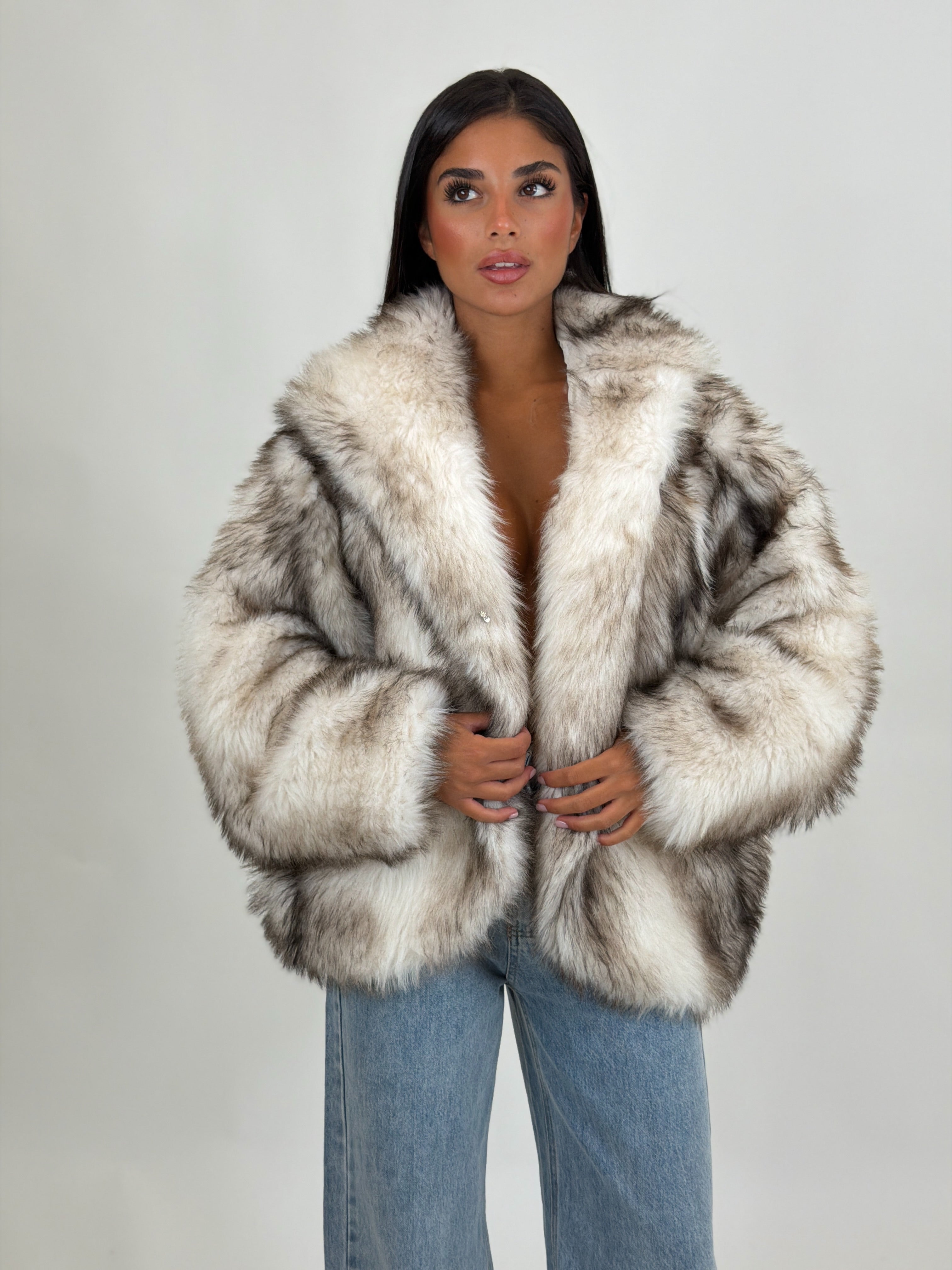Eco fur Russian cappuccio