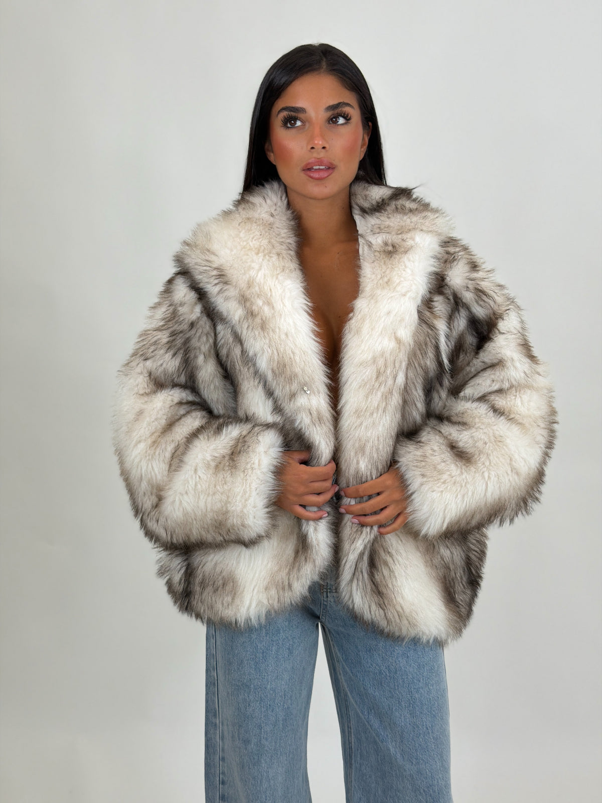 Eco fur Russian cappuccio