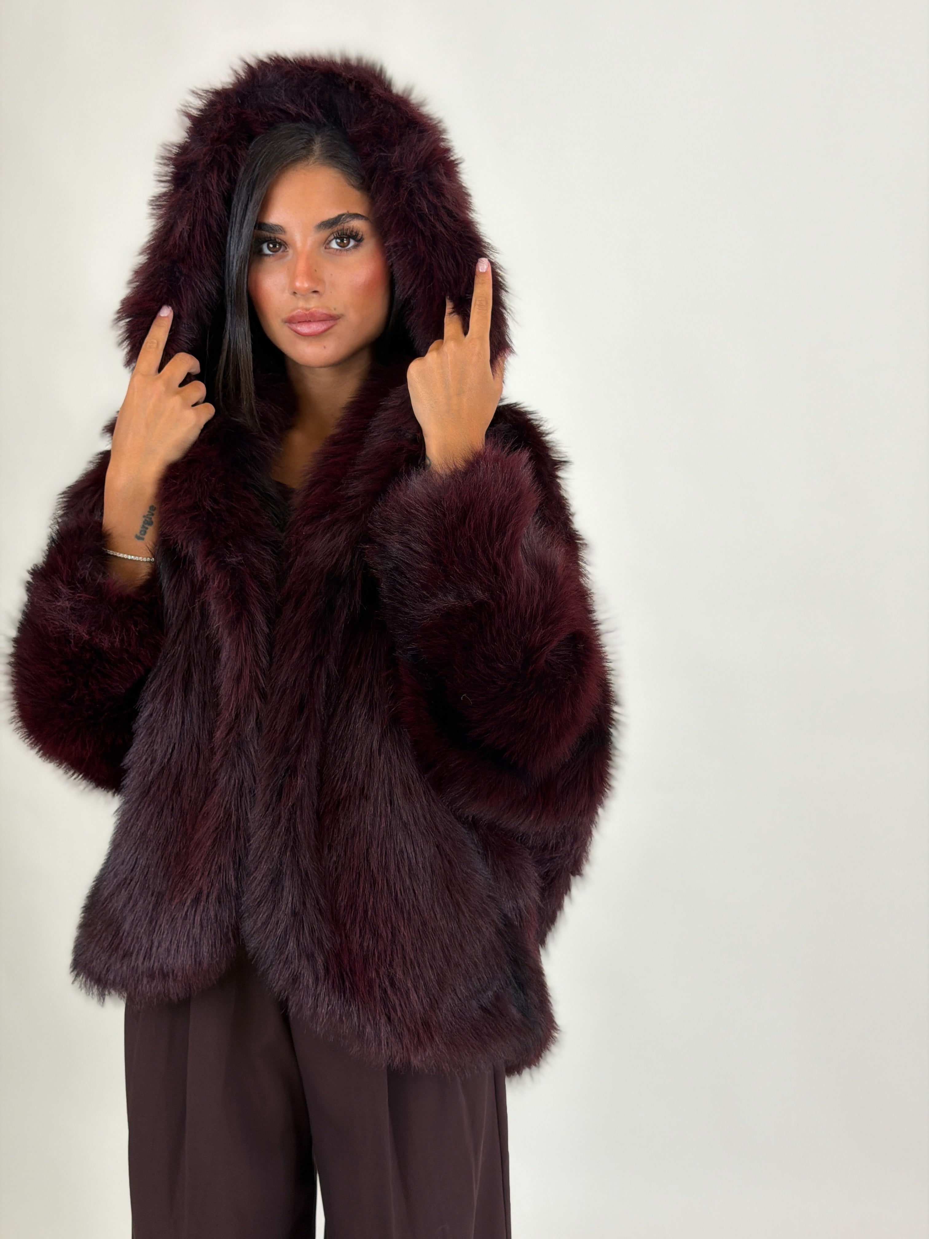 Eco fur Russian cappuccio