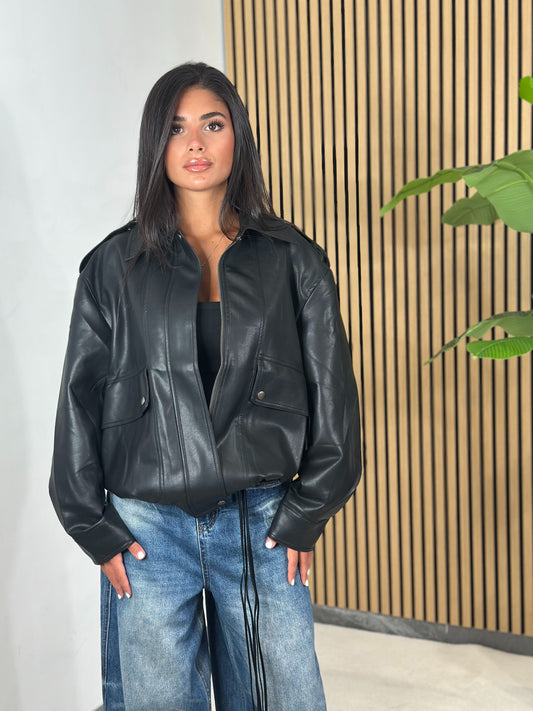 Bomber Oversize Ecopelle