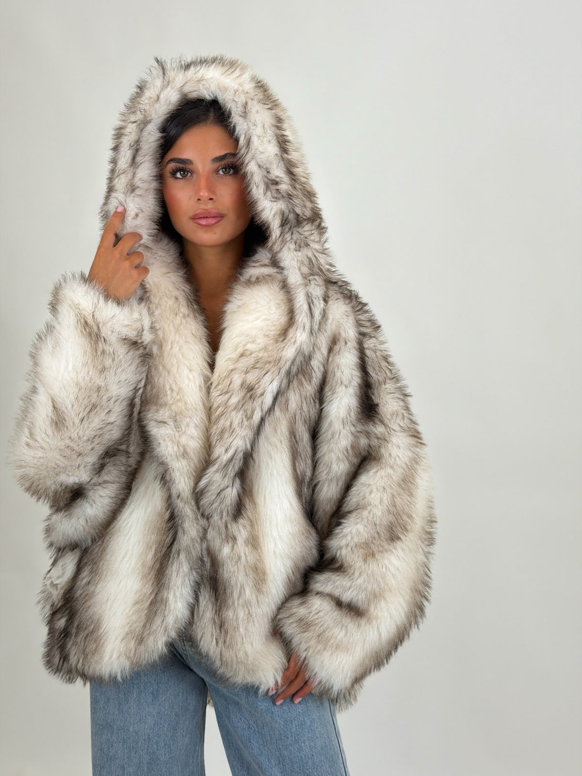 Eco fur Russian cappuccio