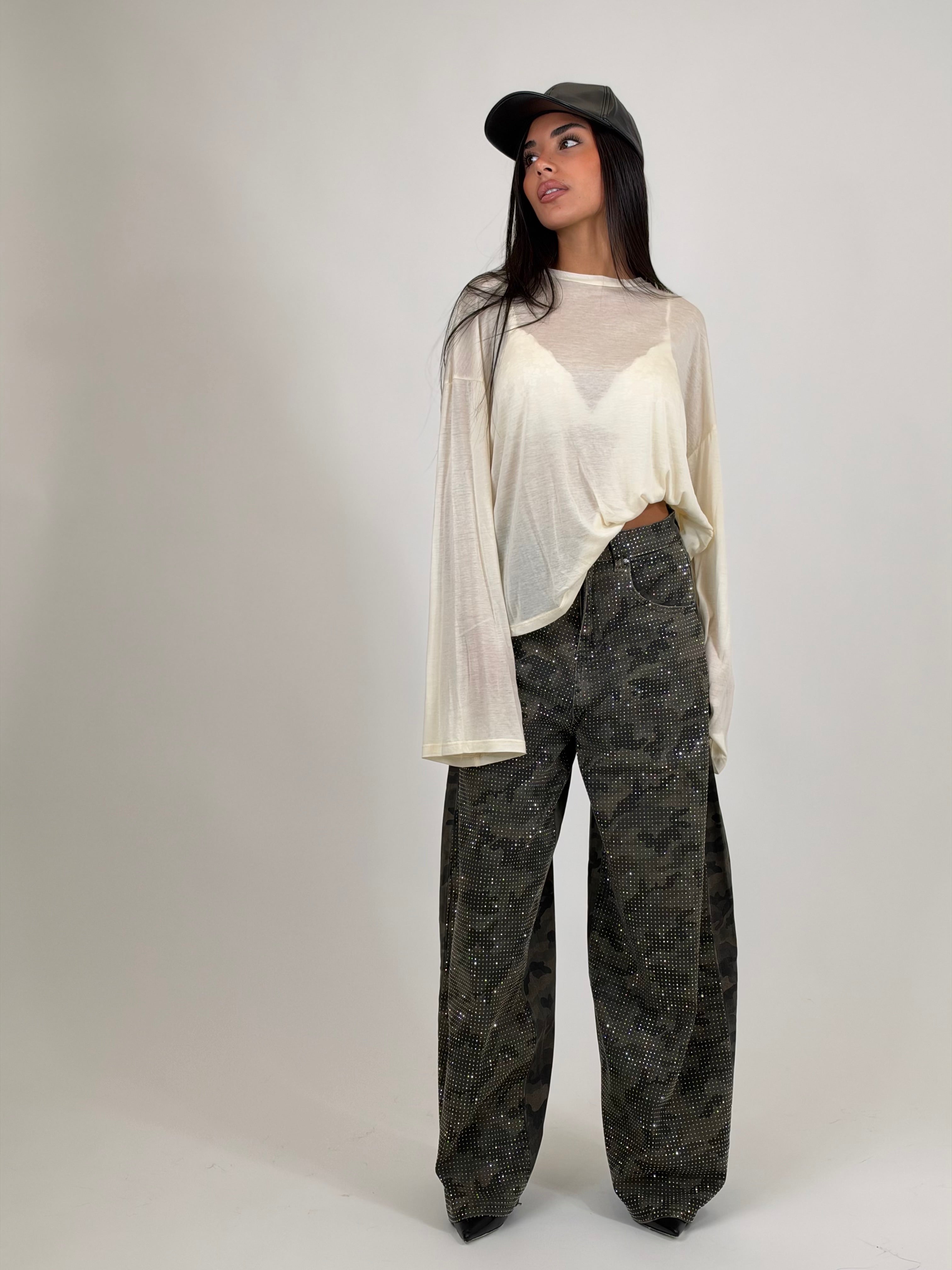 Jeans Military Strass