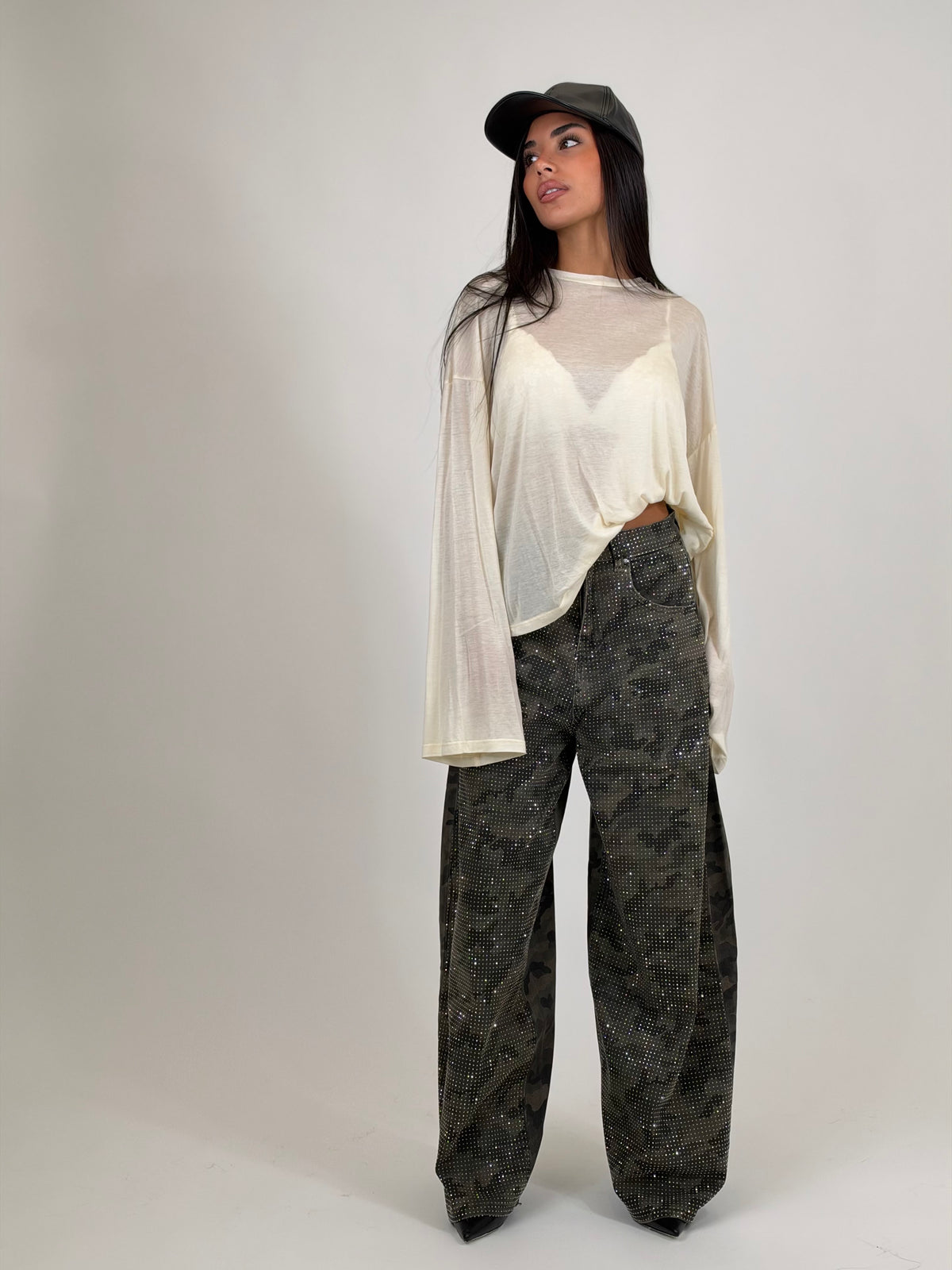Jeans Military Strass