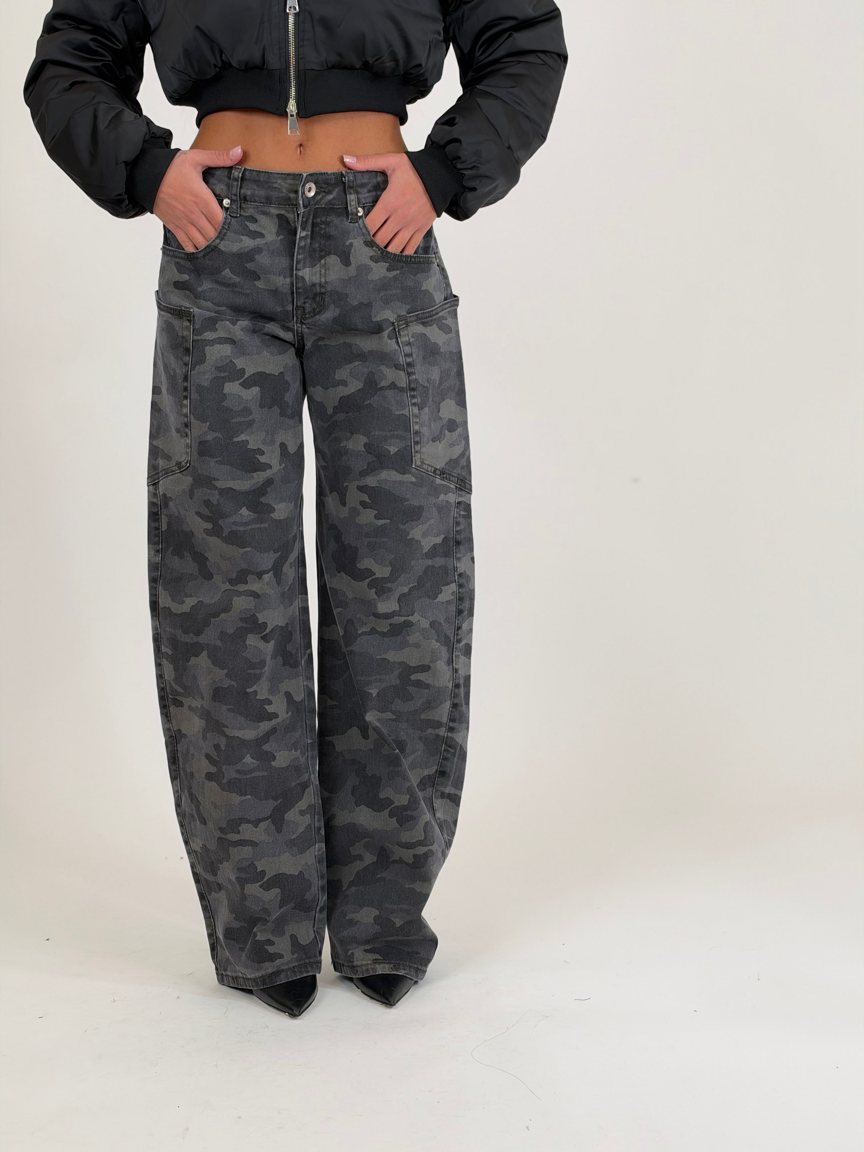 Jeans gray military