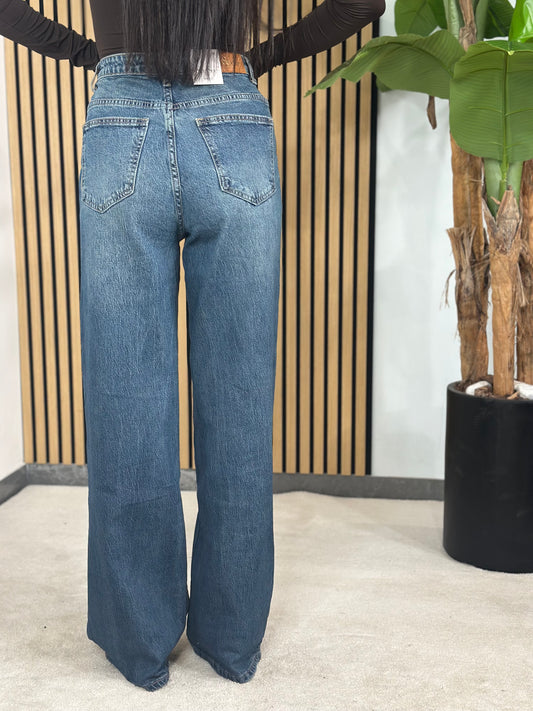 Jeans Chiusura Inversa lavaggio Blu