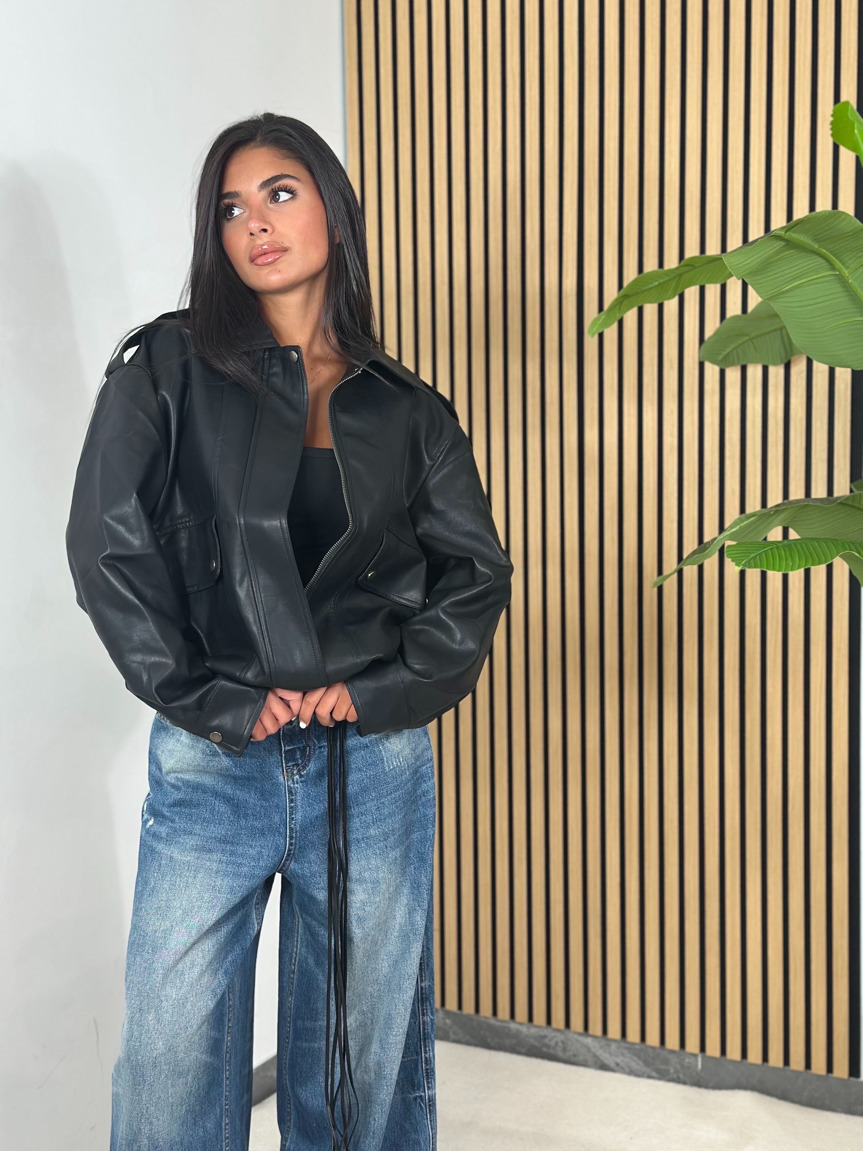 Bomber Oversize Ecopelle