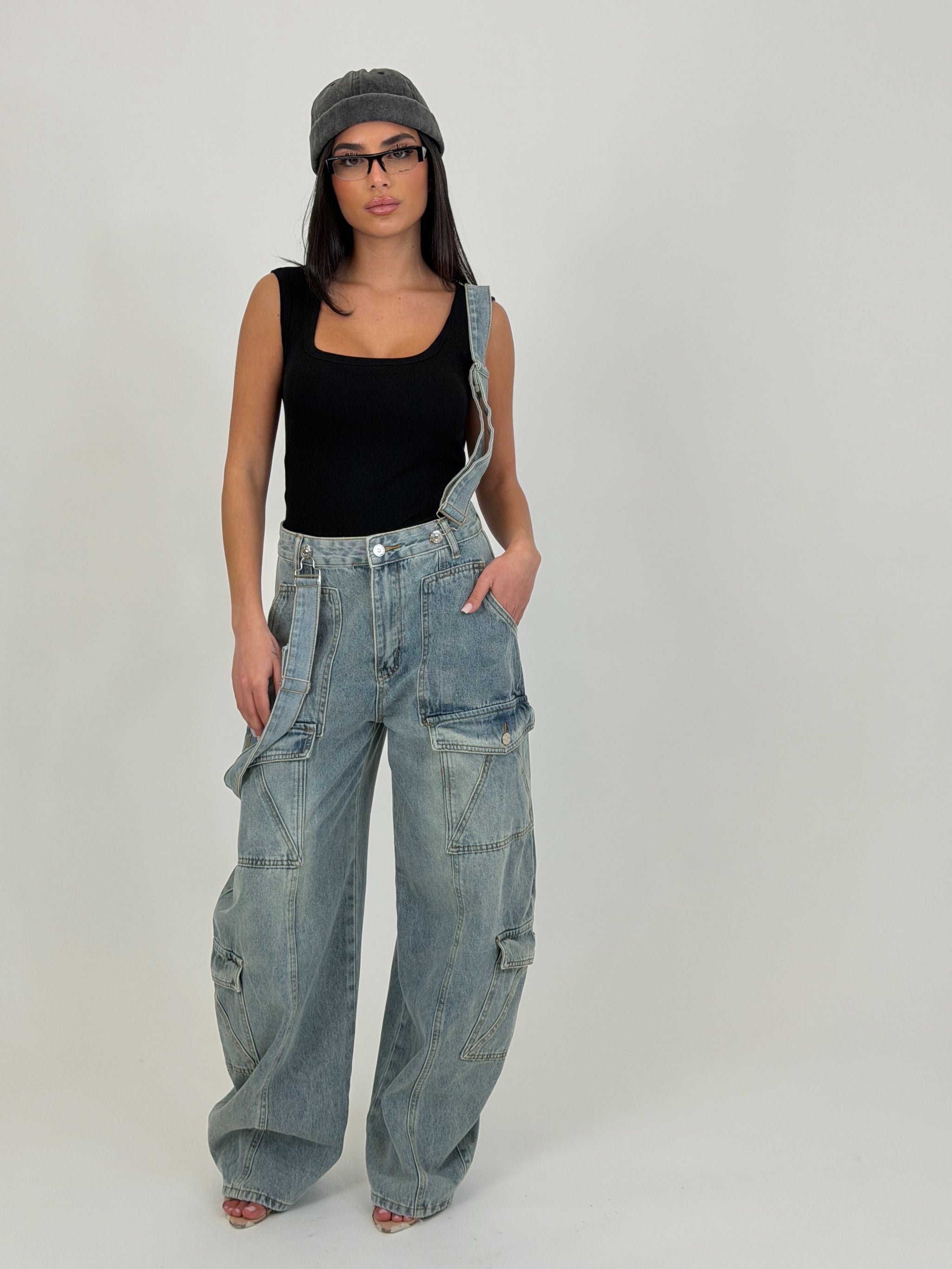Jeans Fake Salopette