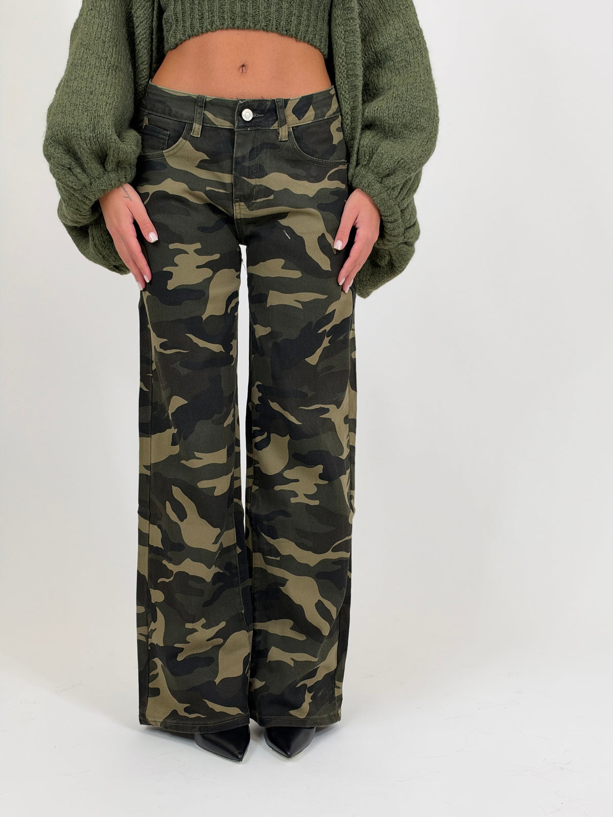 Jeans verde militar