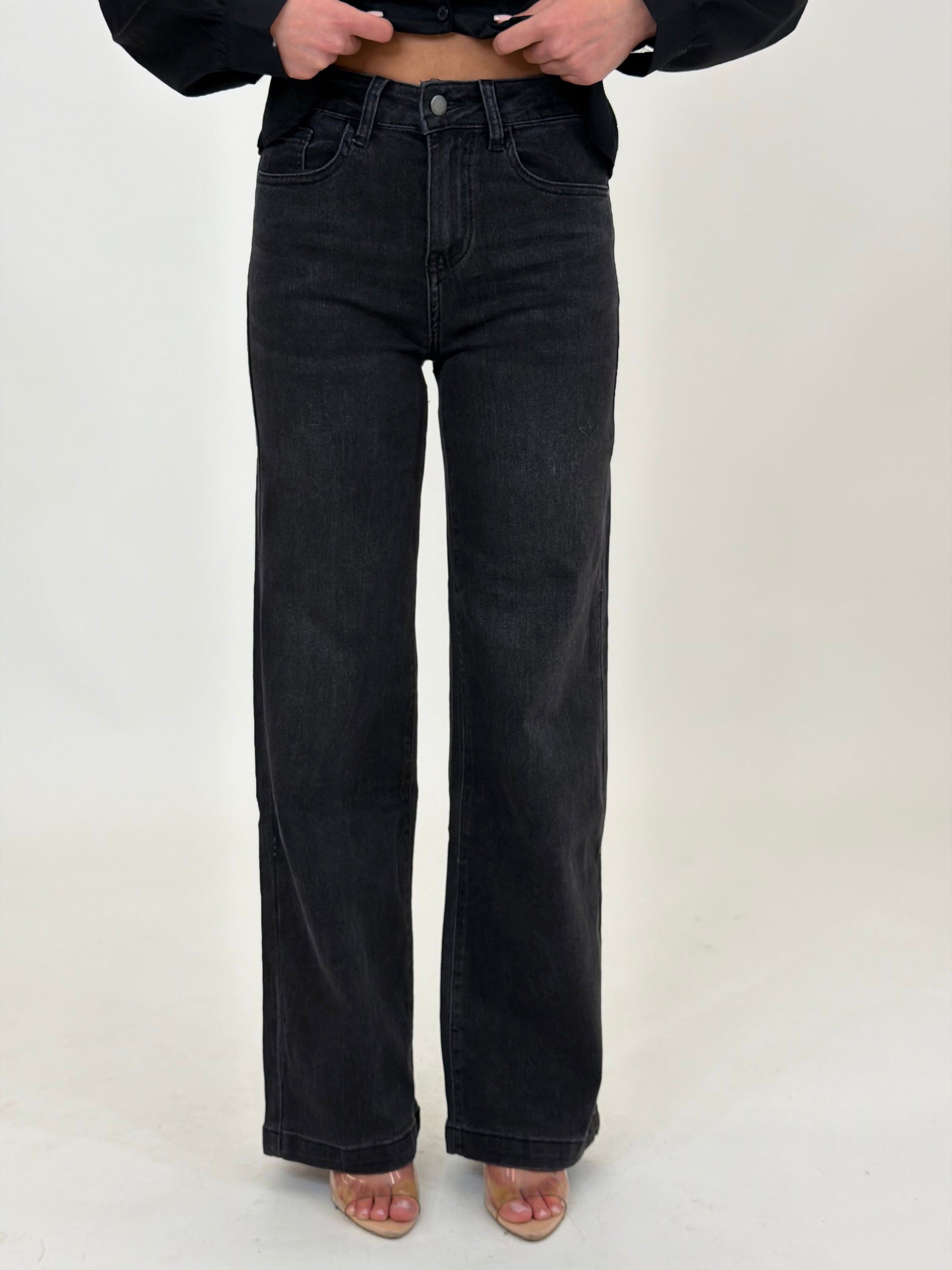 Jeans wide Black