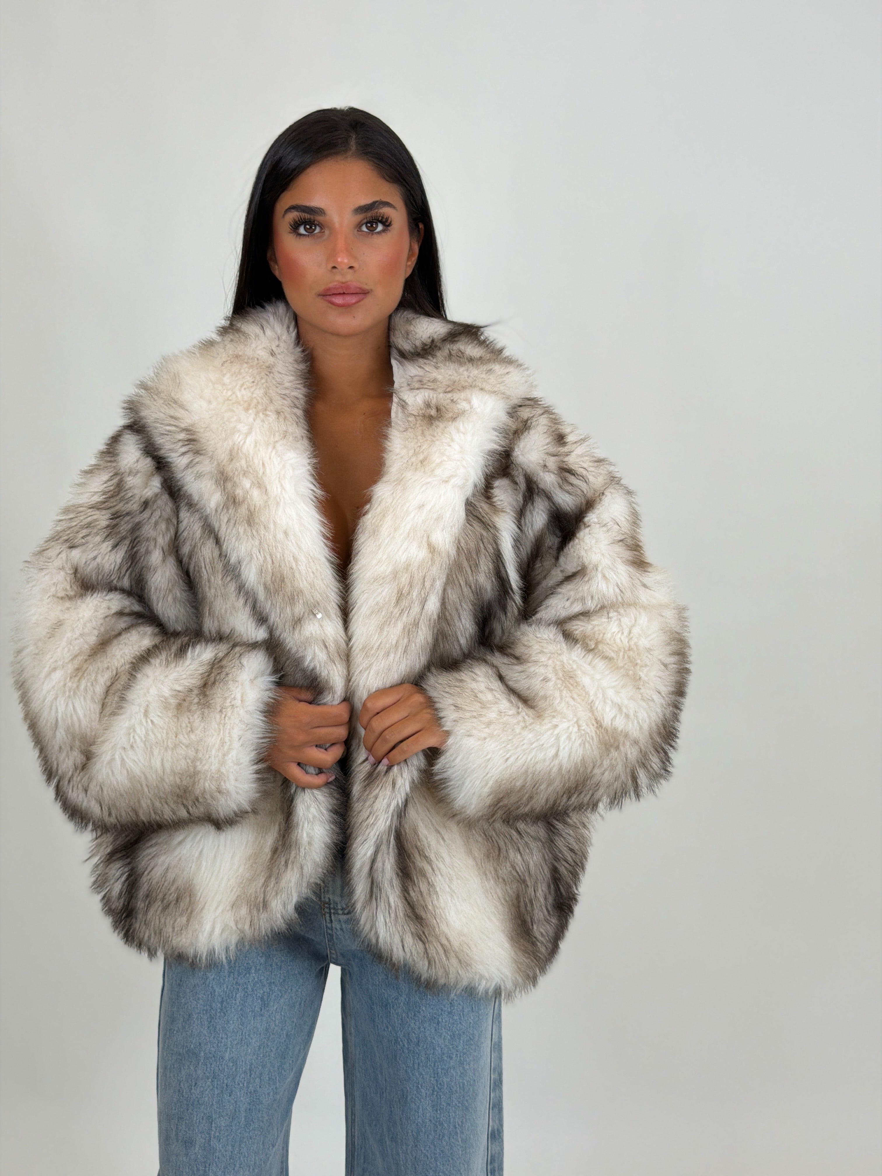 Eco fur Russian cappuccio