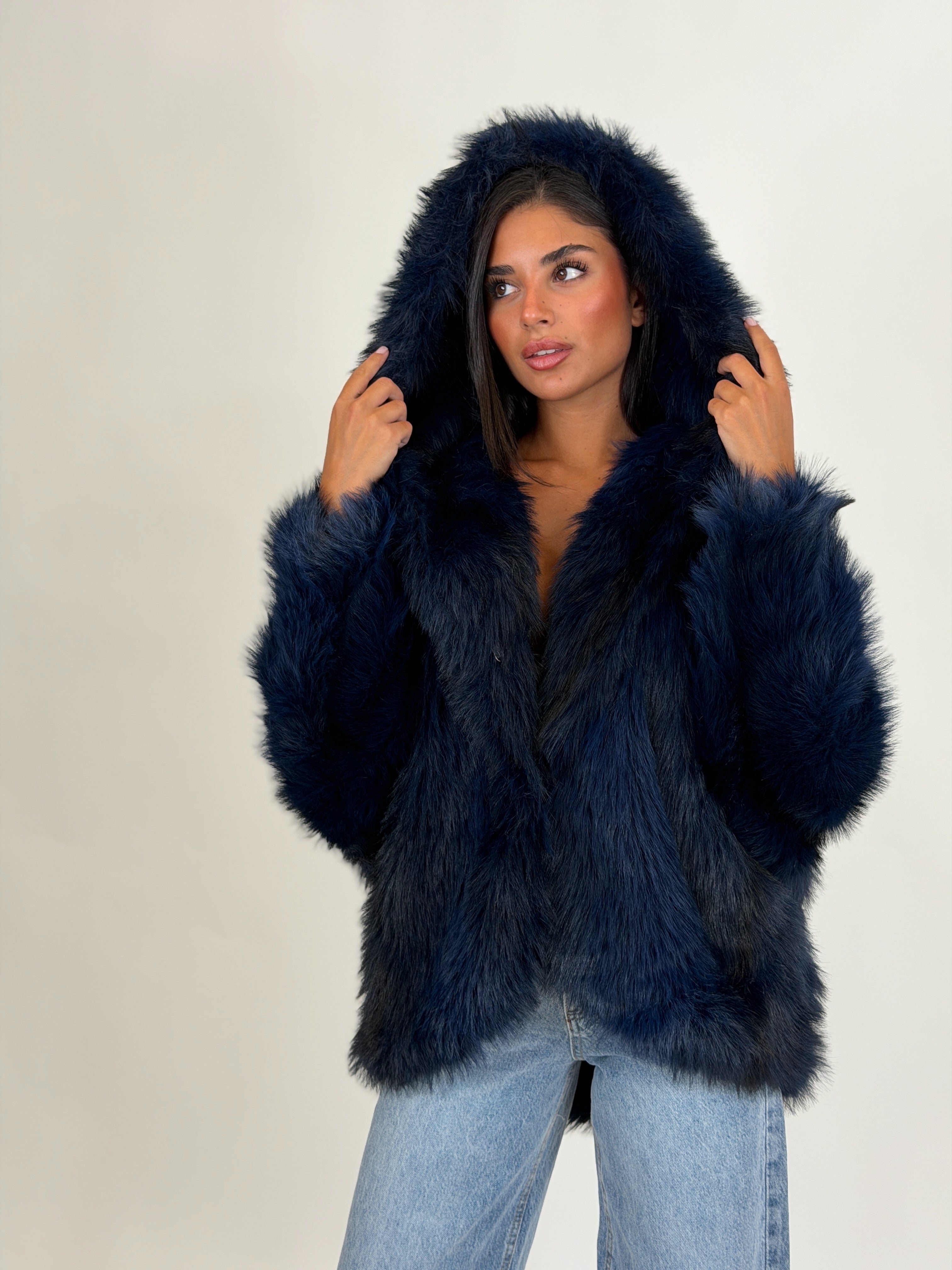 Eco fur Russian cappuccio