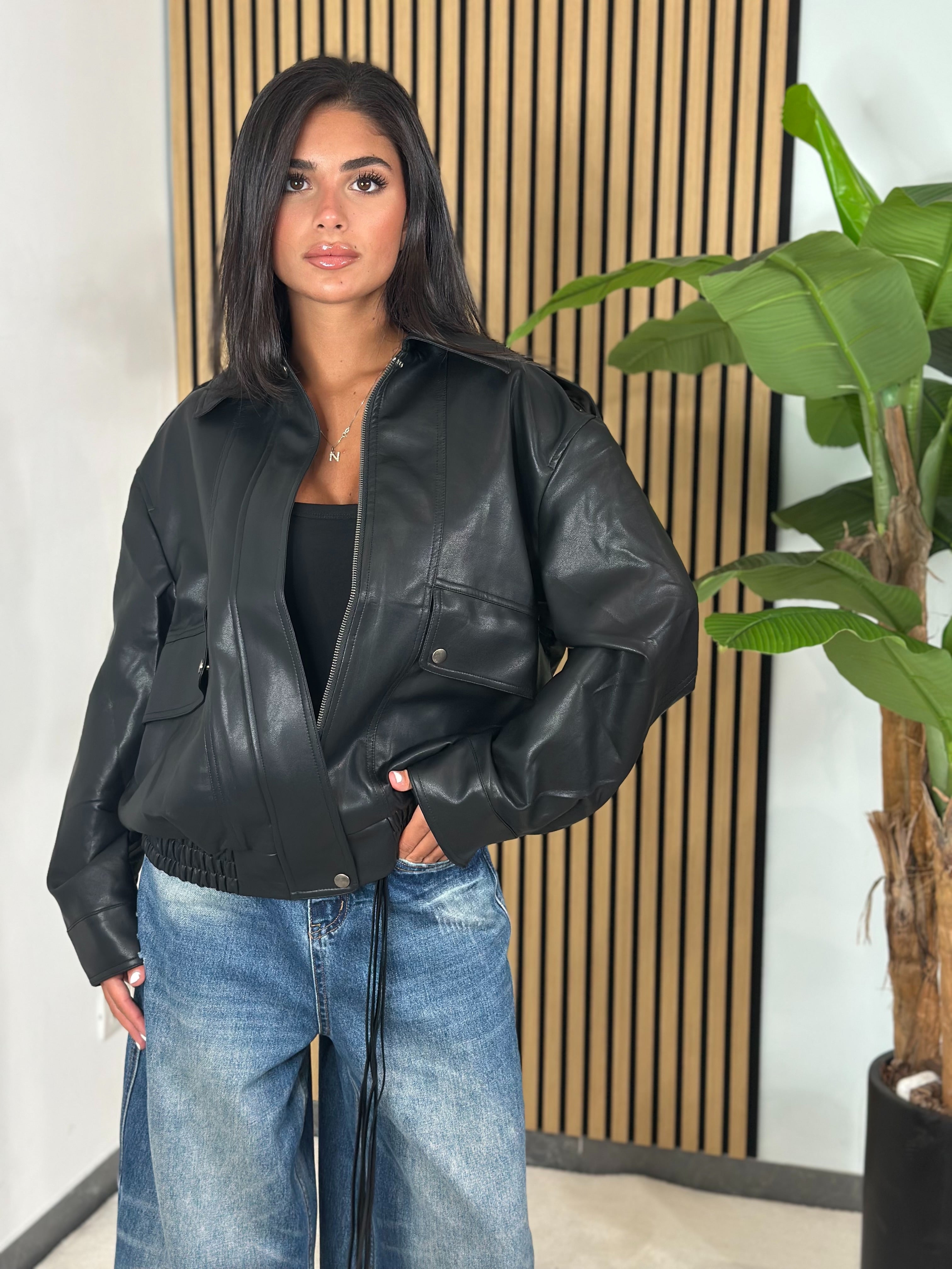 Bomber Oversize Ecopelle