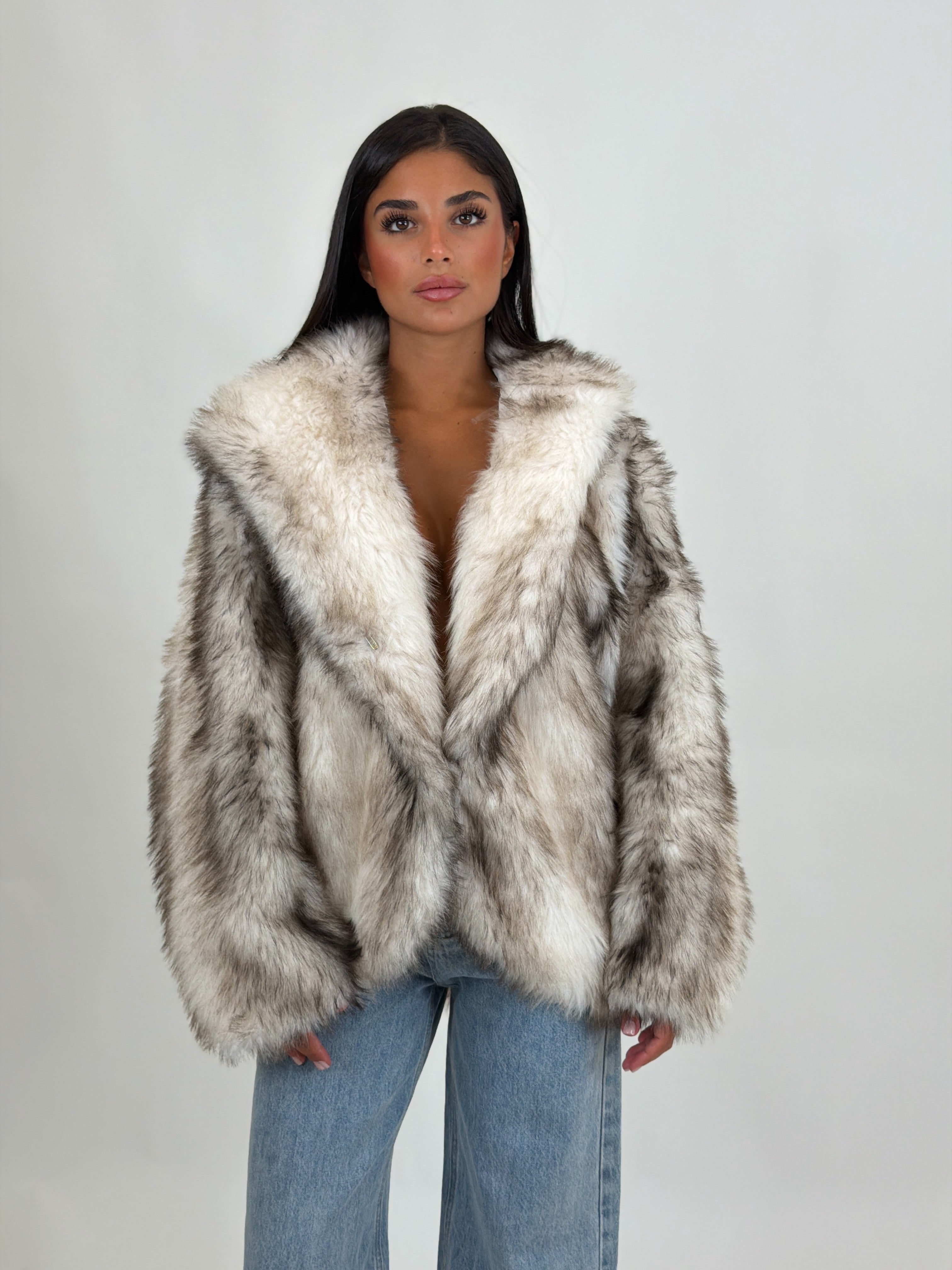 Eco fur Russian cappuccio