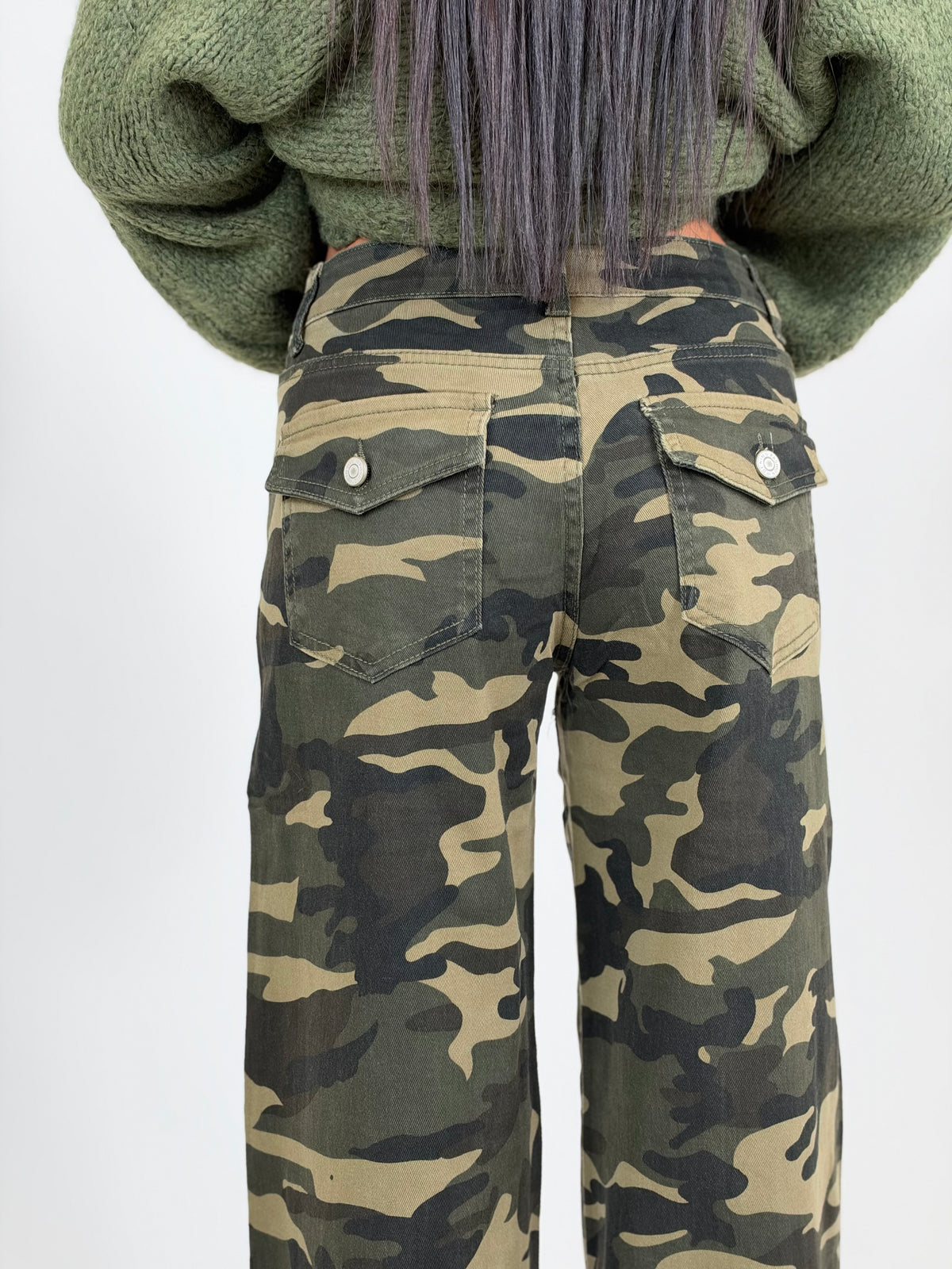 Jeans verde militar