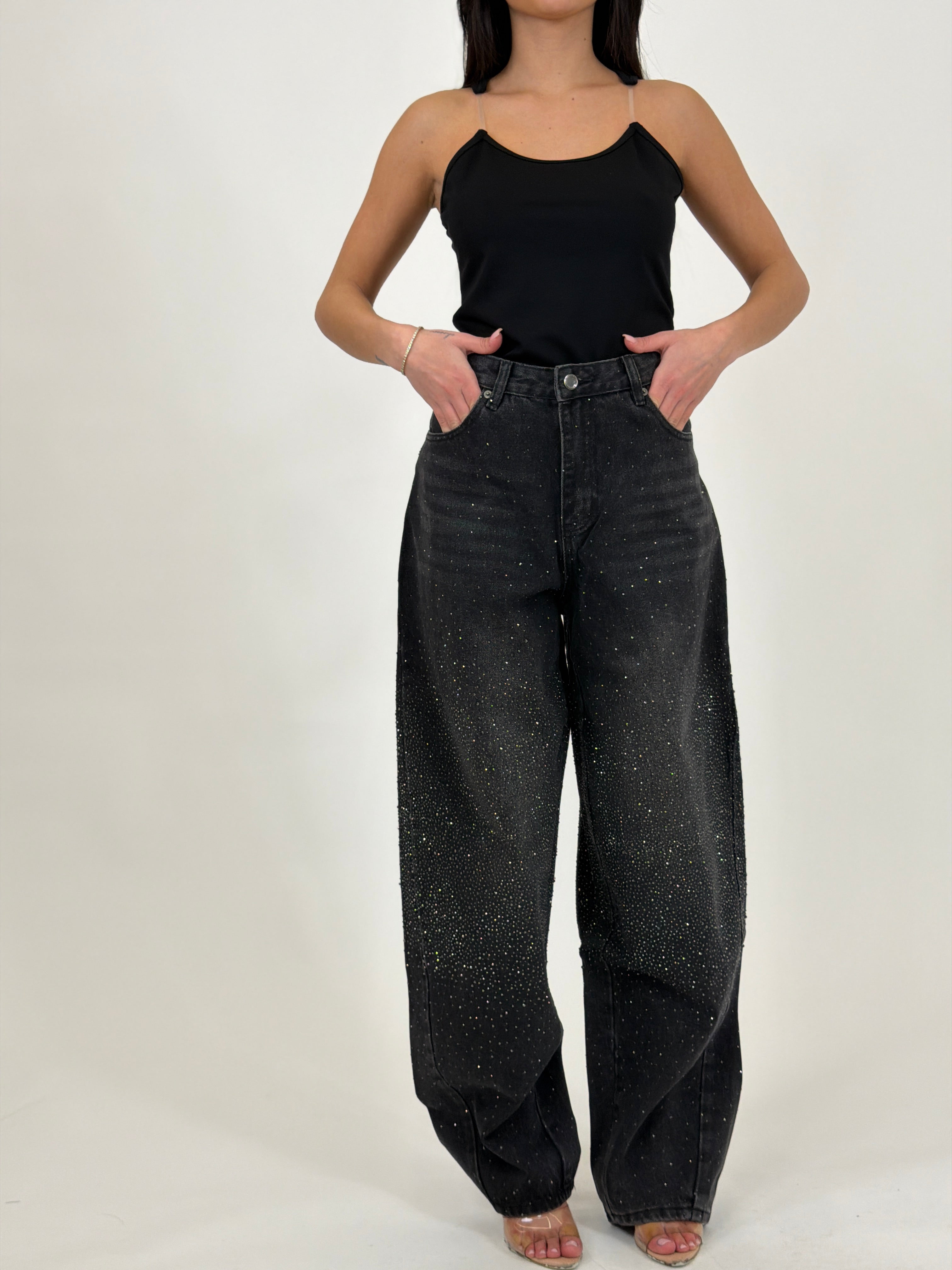 Jeans scintillio Gray/Black