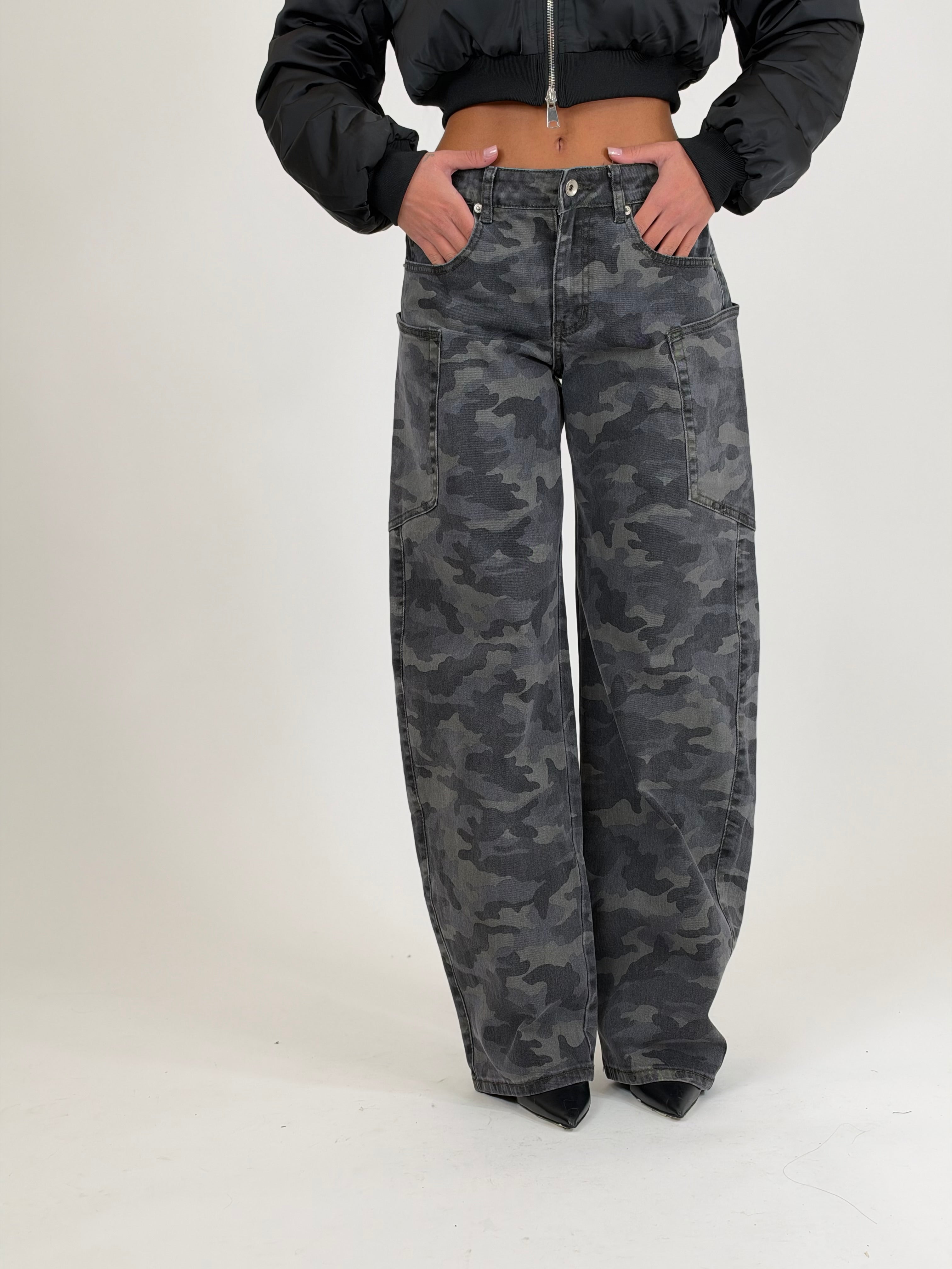 Jeans gray military