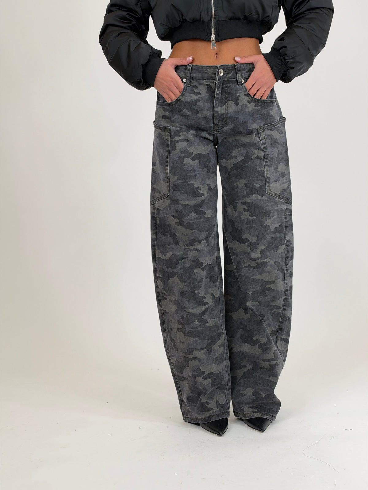 Jeans gray military