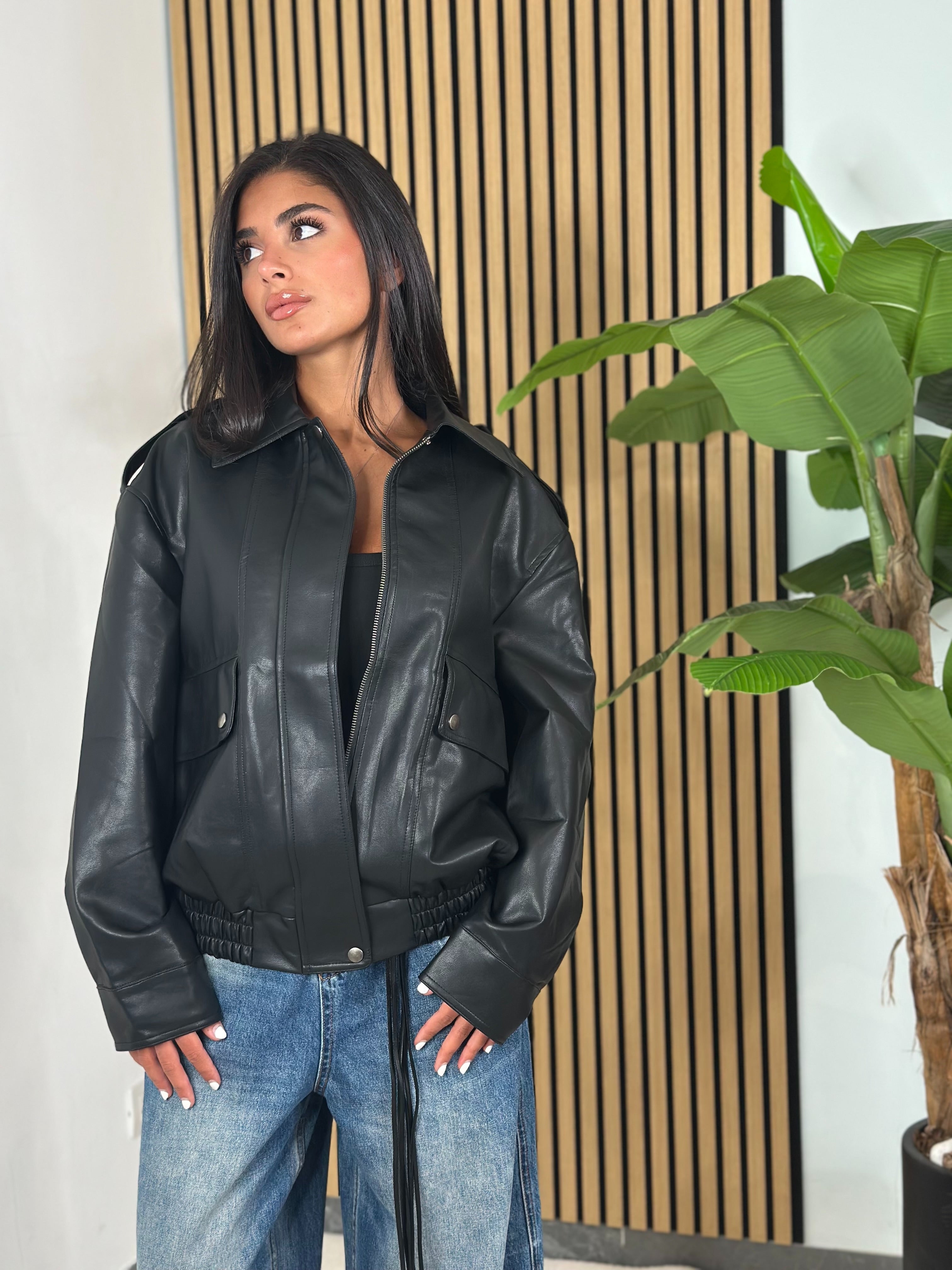 Bomber Oversize Ecopelle