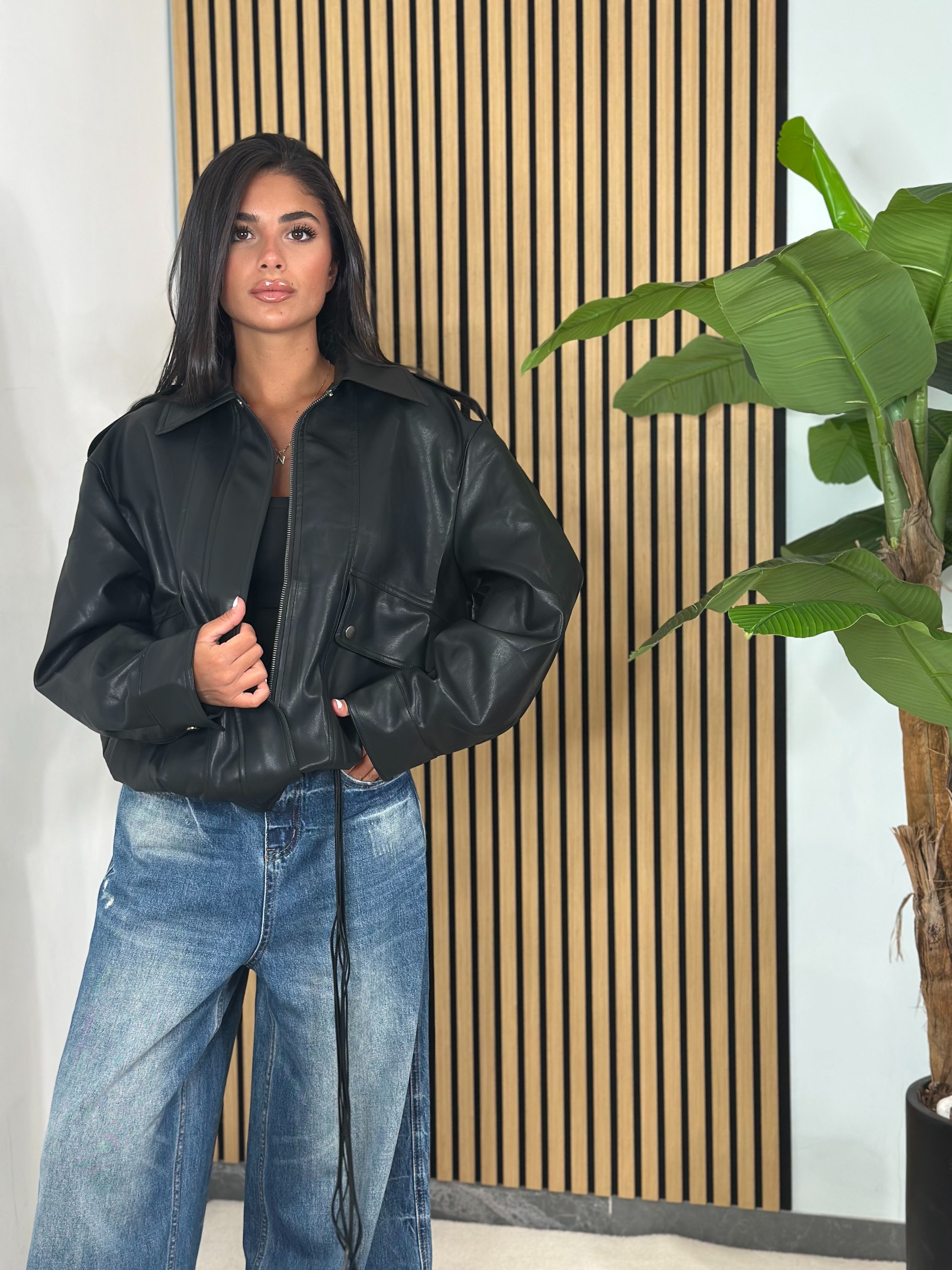 Bomber Oversize Ecopelle
